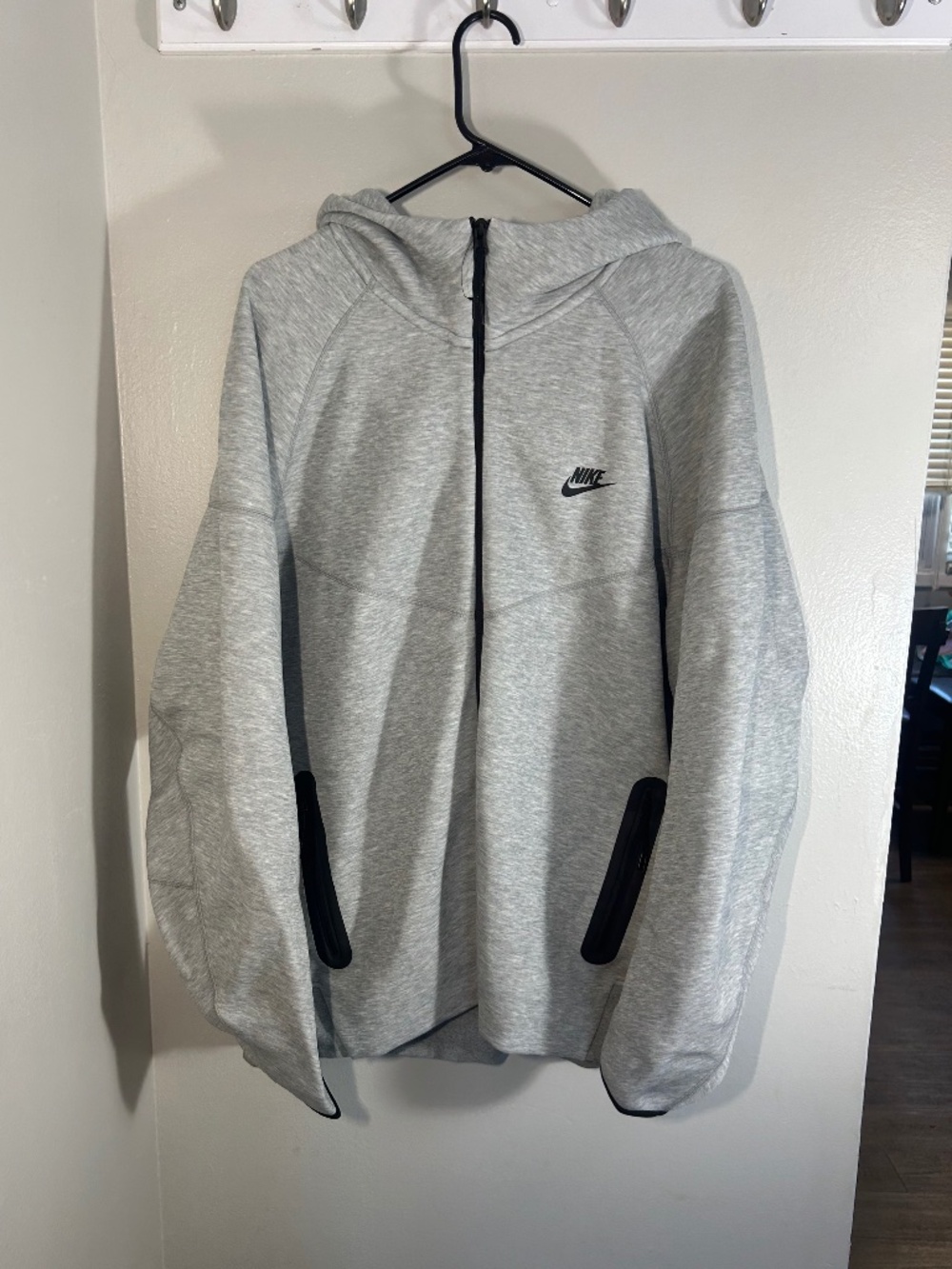 Nike Sportswear Tech Fleece Full-Zip Hoodie Heather Grey FB7921-063 Size 2XL NEW